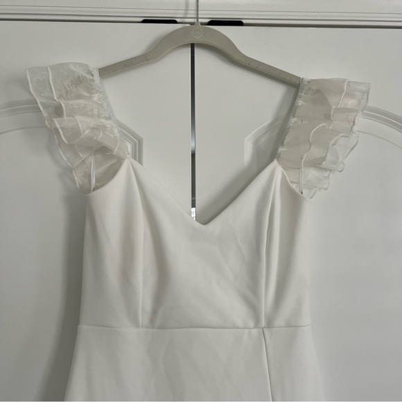 Lulus Angelic Appearance White Ruffled Bodycon Midi - Picture 6 of 7